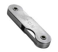 Radio Durable Filete de Acero Inoxidable Herramienta Convexa de Medición para Herramientas y Creadores Troqueles Maquinistas (R15-25 mm)