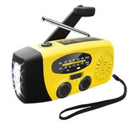 Radio Emergencia Radio De Supervivencia Am/FM Meteorológica De Urgencia con Cargador De Teléfono De 1200 MAh Linterna Y Luz De Lectura para Emergencias Al Aire Libre