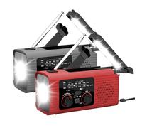 Radio Emergencia | Radio Portatil Pequeña Am FM NOAA | Retro R-Adios Pilas Emergencia | Transistores R-Adios Pequeños con manivela Solar y Alarma SOS | Versátil Reproductor MP3 R-Adios con Lámpara