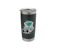 Radio Espacio Astronauta Amante Astronomía Ciencia Radio Espacio Vaso térmico de acero inoxidable de doble pared
