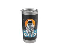 Radio Espacio Astronauta Amante Astronomía Ciencia Radio Espacio Vaso térmico de acero inoxidable de doble pared