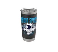 Radio Espacio Astronomía Ciencia Amante Astronauta Radio Espacio Vaso térmico de acero inoxidable de doble pared