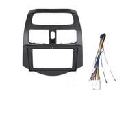 Radio Estéreo 2 DIN 9 Pulgadas para Chevrolet para Spark 2010-2015 Doble Android DVD Panel Instalación Reinstalación Carcasa Marco Radio Coche(Frame-Black-Cord)