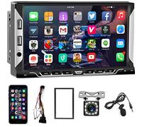 Radio Estéreo Coche 2 DIN Android 11 GPS Pantalla Táctil 7 Pulgadas Radio Mirror Link para iOS/Android Navi 2 DIN RDS, Bluetooth WiFi FM, con 6 Puertos USB + Cámara Trasera+ Cable ISO