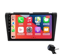 Radio Estéreo Coche ZGYBDH para Mazda 3 2004-2009, Doble DIN, Pantalla táctil HD de 9 Pulgadas, Radio para Coche inalámbrica Carplay Android Auto GPS WiFi Bluetooth, Enlace de Espejo retrovisor, con