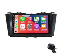 Radio Estéreo Coche ZGYBDH para Mazda 5 2010-2015, Doble DIN, Pantalla táctil HD de 9 Pulgadas, Radio para Coche inalámbrica Carplay Android Auto GPS WiFi Bluetooth, Enlace de Espejo retrovisor, con