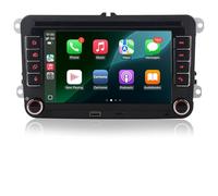 Radio estéreo de Coche para VW Seat Golf Passat Jetta Beetle EOS con Pantalla táctil Bluetooth FM,Sistema Linux,Radio estéreo de Coche de Doble DIN con Carplay inalámbrico/Android Auto (Deep Black)