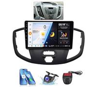 Radio estéreo para automóvil con pantalla táctil de 9 pulgadas HYMLMY para For-d Transit Van L3H2 2014-2018 Unidad principal Bluetooth GPS Sat Nav Radio FM RDS DAB 4G WiFi DSP Controles en el volante