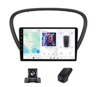 Radio estéreo para automóvil de Coche Doble DIN de 9" para Peugeot 607(2004-2010) Android 13 Pantalla táctil CarPlay Android Auto Bluetooth DVR Controles en el Volante GPS(NF-3)