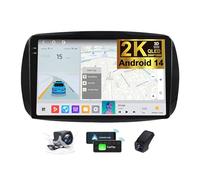 Radio estéreo para automóvil estéreo para Coche con Android 14 de 9,5 Pulgadas para Mercedes Benz Smart Fortwo 3(2014-2020) navegación GPS CarPlay DSP Bluetooth cámara AHD(2K M500S)