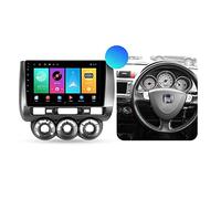 Radio estéreo para Coche Android 10.0 de Doble DIN para H-Onda Fit/Jazz 2001-2008 con navegación GPS Reproductor Multimedia de 9 Pulgadas Receptor de vídeo Bluetooth con WiFi 4G/5G SWC DSP USB Carp