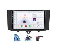 Radio estéreo para Coche Android 13 Reproductor de 9 Pulgadas con navegación GPS DSP Bluetooth CarPlay Android Auto Compatible con FM RDS Dab+ Radio cámara DVR para Mercedes Benz Smart Fortwo 2 2010