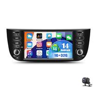 Radio estéreo para Coche Android 14 para F-iat Punto 2010-2016 Linea 2012-2015 con Bluetooth navegación GPS Pantalla táctil de 6,2 Pulgadas WiFi Mirror Link FM/RDS/EQ AHD cámara de Marcha atrás y mi