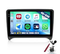 Radio estéreo para Coche con Android 15 4GB+64GB Multimedia Carplay Android Auto Pantalla táctil de 9 Pulgadas GPS WiFi Bluetooth FM cámara y micrófono K3 Pro