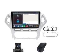 Radio estéreo para coche navegación GPS Android de 2 DIN para Ford Mondeo 4 (2006-2010) radio de 9 pulgadas con Bluetooth CarPlay y Android Auto pantalla táctil navegación GPS cámara de marcha atrás (