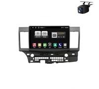 Radio Estéreo para Coche para Mitsubishi Lancer 10 CY 2007-2012 con Bluetooth, Mirror Link, Airplay, FM, Aux, Siri, Navegación, Micrófono y Cámara de Visión, 4 Nuclear 4G+64G