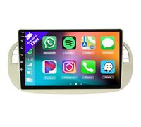 Radio estéreo para coche ZCZANT Android 14 con navegación GPS para Fiat 500 2007-2015, pantalla táctil de 9 pulgadas, FM, RDS, DAB+, reproductor multimedia Bluetooth con CarPlay, Android Auto, cámara