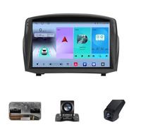 Radio estéreo para Coche ZGYBDH de 9" con Android y Doble DIN para Ford Fiesta MK 6 2008-2019 con CarPlay inalámbrico, Android Auto, Controles en el Volante con Bluetooth, B