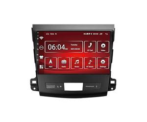 Radio estéreo ZCRKEJI Android 15 de 9 Pulgadas y Doble DIN para Mitsubishi Outlander 2006-2012 con Mirrorlink, Carplay, Bluetooth, WiFi, SWC, navegación GPS, DSP, RDS, FM, Am, cámara de visión Trase
