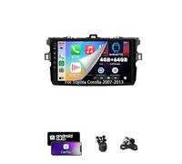Radio estéreo ZCZANT Android de 14 Pulgadas y Doble DIN para Toyota Corolla 2007-2013, con Bluetooth, FM, navegación GPS Wi-Fi, CarPlay, Plug and Play y cámara de Marcha atrás (4G + Wi-Fi 8G + 12