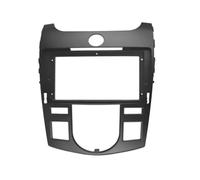 Radio Fascia Marco de radio para coche compatible con KIA FORTE MANUAL AC con pantalla de 9 pulgadas, panel de instalación para salpicadero, bisel estéreo Consola central del coche Panel(Red)