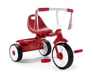 Radio Flyer- Juegos de Viaje y de bolsilloBicicletasRADIO FLYERTriciclo Plegable, Color Rojo (415A)