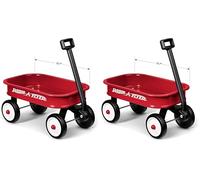 Radio Flyer Little Red Toy Wagon, Rojo, para niños de más de 1,5 años, pequeño vagón de Juguete Decorativo (Paquete de 2)