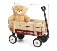 Radio Flyer My 1st Steel & Wood Wagon with Teddy Bear, Red Toy Wagon, For 1.5+ Years Old