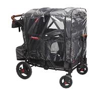 Radio Flyer Voya - Cubierta impermeable para lluvia, color negro, material plástico con bolsa