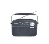 Thomson RTS450BTG - Radio FM con Bluetooth y Carga Solar, Antena telescópica, Toma USB-C para Carga, Cable Incluido, Toma AUX 3,5mm, Gris
