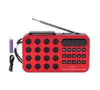 | Radio FM Compacto - Reproductor Compacto de Mano con Correa para Exteriores, Hogar, Camping y Escritorio - Uso Familiar y Social