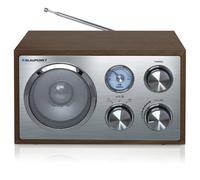 Radio FM con Bluetooth y AUX, RXN 180 WN, óptica de aluminio nogal, punto azu...