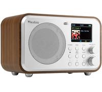 Audizio Milan - Radio Digital Dab+/FM portátil con Bluetooth, batería Recargable, Pantalla a Color, Salida de Auriculares y diseño Compacto en Color Plateado, Ideal para Viajes, Cocina o Dormitorio