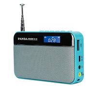 Radio FM Digital LCD Radio portátil con Caja de Auriculares, USB/TF Toma de la Tarjeta, MP3 Jugador u Disco TF Altavoz de la Tarjeta, Negro(Green)