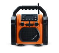 Metronic 477227 - Radio de Obra FM Bluetooth, función powerbank, Resistente a Golpes, Polvo y Salpicaduras, Naranja