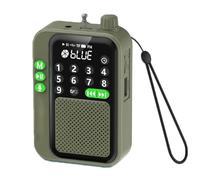 Radio FM portátil de bolsillo, altavoz Bluetooth inalámbrico pequeño con pantalla LED, grabación, temporizador de sueño, compatible con tarjeta TF, disco USB, reproductor de MP3, altavoz recargable de