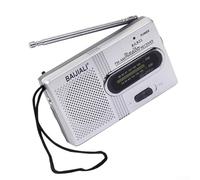 Radio FM portátil, mini radio AM/FM de tamaño de bolsillo con altavoz incorporado para BC-R21, pequeña y ligera para viajes al aire libre