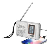 Radio FM Portátil, Minialtavoz Integrado Multifunción, Radio de Transistor Am FM con Conector para Auriculares, Reproductor de Herramienta de Supervivencia para Acampar Senderismo Viajes Actividades