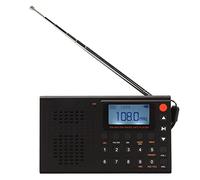 Radio FM Portátil Recargable, Radio Bluetooth Portátil, AM FM SW Reproductor de MP3 de Banda Completa Radio Recargable con Función de Grabación de Tiempo para Baño Escalada Senderismo Ciclismo Playa K