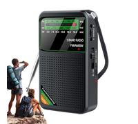 Radio FM | Radio FM Am Onda Corta Portátil para Exteriores | Herramienta de Supervivencia Multiusos Vintage Compacta para Senderismo Acampada Viajes y Uso en Hogar