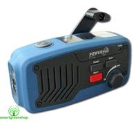 RADIO FM Y LINterna LED POWERplus Panther Solar Y De Cuerda