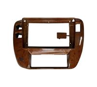 Radio Frame Fascia 9" Car Radio Fit for Nissan Patrol 1997-2005 Video Panel Player Audio 2 DIN Stereo Frame Mount Kit Cord Adapter Installation Kit(LHD Mahogany,Fascia and Cable)