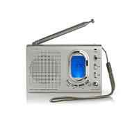 Radio global portátil Nedis - AM/FM/SW - Alimentación digital - Reloj despertador - Temporización - Gris