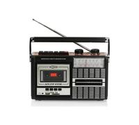 Radio/grabadora - Ricatech - PR85 - FM/AM/SW1/SW2 - Reproductor de casetes - Micrófono integrado