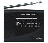 RADIO HAEGER RADIO AM/FM JACK BLACK