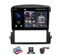 Radio HYNMSM Android 13 para Kia Sorento BL 2002-2011 con Carplay inalámbrico Android Auto, pantalla táctil de 9 pulgadas, navegación GPS, SWC, Bluetooth 5.0, FM, RDS, cámara de marcha atrás y DVR (N