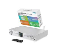 Radio Internet WiFi Sintonizador | Receptor de Radio Digital Dab+ & FM | Spotify Connect & Podcasts | Bluetooth Adaptor para Pila HiFi | Mando a Distancia Incluido | MAJORITY Fitzwilliam (Plata)