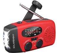 Radio meteorológica de emergencia, carga solar y opciones de recarga para alimentación continua, radio portátil completa con linterna de
