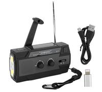 Radio meteorológica de emergencia todo en uno con lámpara de lectura con sensor de movimiento, sintonización AM/FM/NOAA, linterna SOS y carga