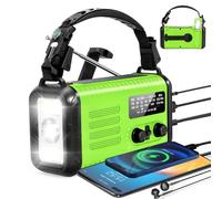 Radio meteorológica NOAA de emergencia AM/FM, con solar portátil/manivela de mano/carga USB, batería recargable de 20000 mAh/74000 mWh y linterna SOS lámpara de sirena para emergencias en interiores y